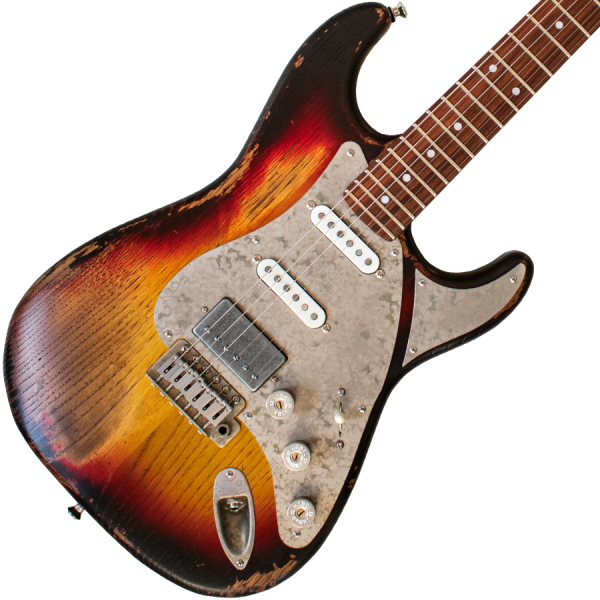 ALFA LOFT HSS 300 THREE-TONE SUNBURST (reverse)-BODY