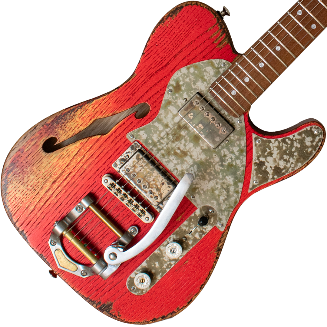ハードレリック80sコンポストラトキャスター/マホガニーボディ/アルニコシングル Nancy Lounge HH - 570 Sunburst Candy Apple Red - 313 bridge